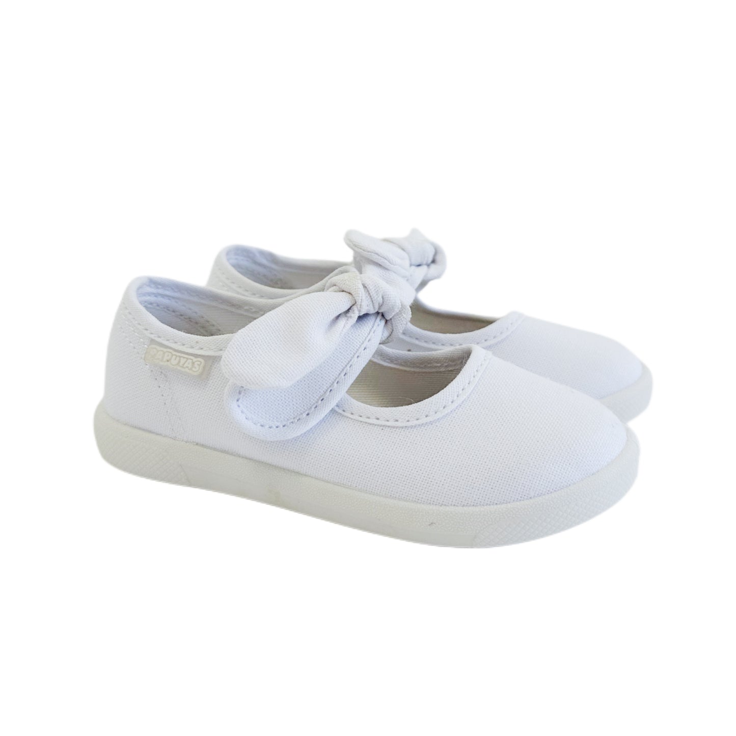 Ballerina de Lona Blanca con Moño